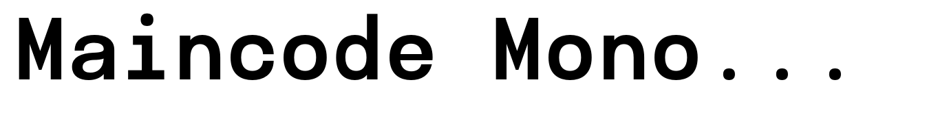 Maincode Mono Medium 50